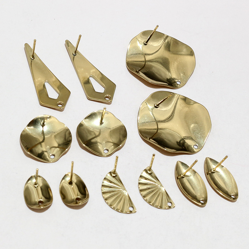 Jewelry Making Soldering Kit - 20ชิ้นผิดปกติเหลี่ยมเรขาคณิตต่างหูสตั๊ดโพสต์สแตนเลสสีทอง DIY ต่างหูเครื่องประดับทำค้นพบอุปกรณ์เสริม