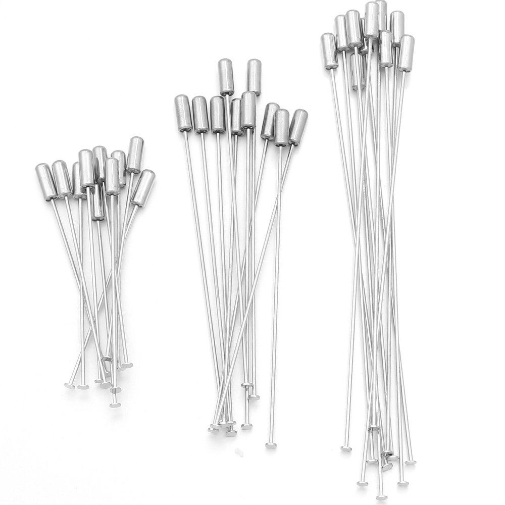Jewelry Making Head Pins - เข็มกลัดทองแดงขนาด 60/90/120 มม. จำนวน 10 ชิ้น
