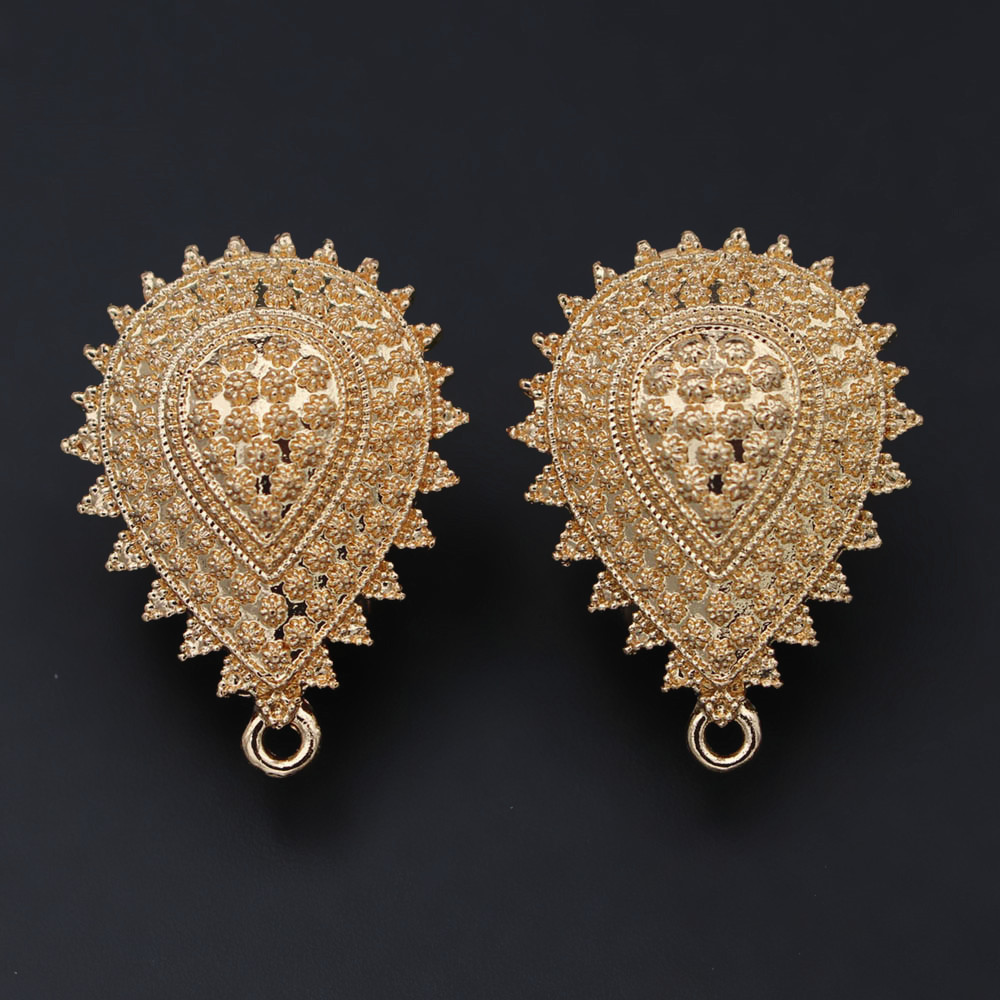 Jewelry Making Dubai - ต่างหูแบบติดหู 10 คู่ พร้อมห่วงแขวนรูปทรงหยดน้ำ ฐานสำหรับทำต่างหู DIY