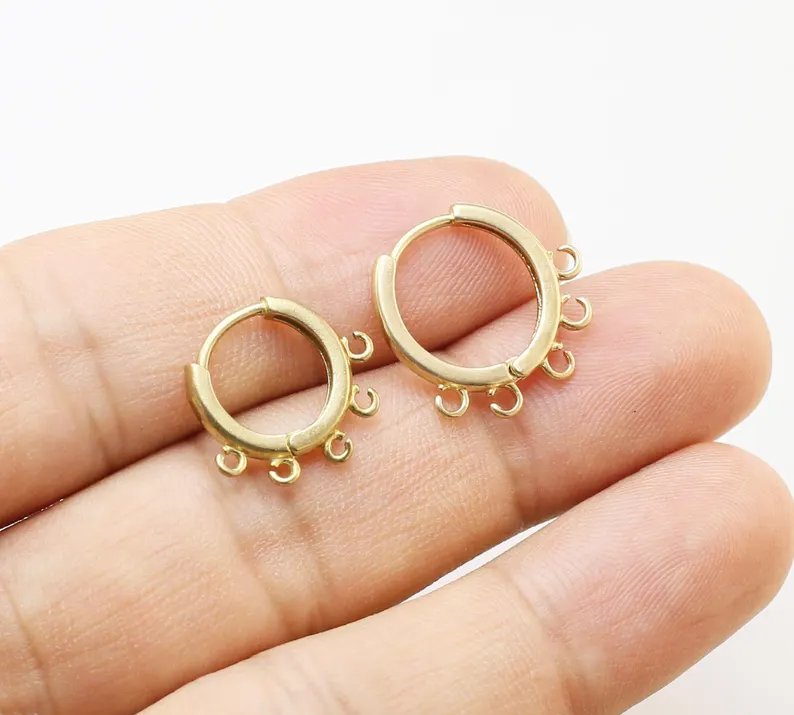 Jewelry Making Earring Supplies - ห่วงหูทองเหลือง 10 ชิ้น, ต่างหู Leverback พร้อมห่วง,