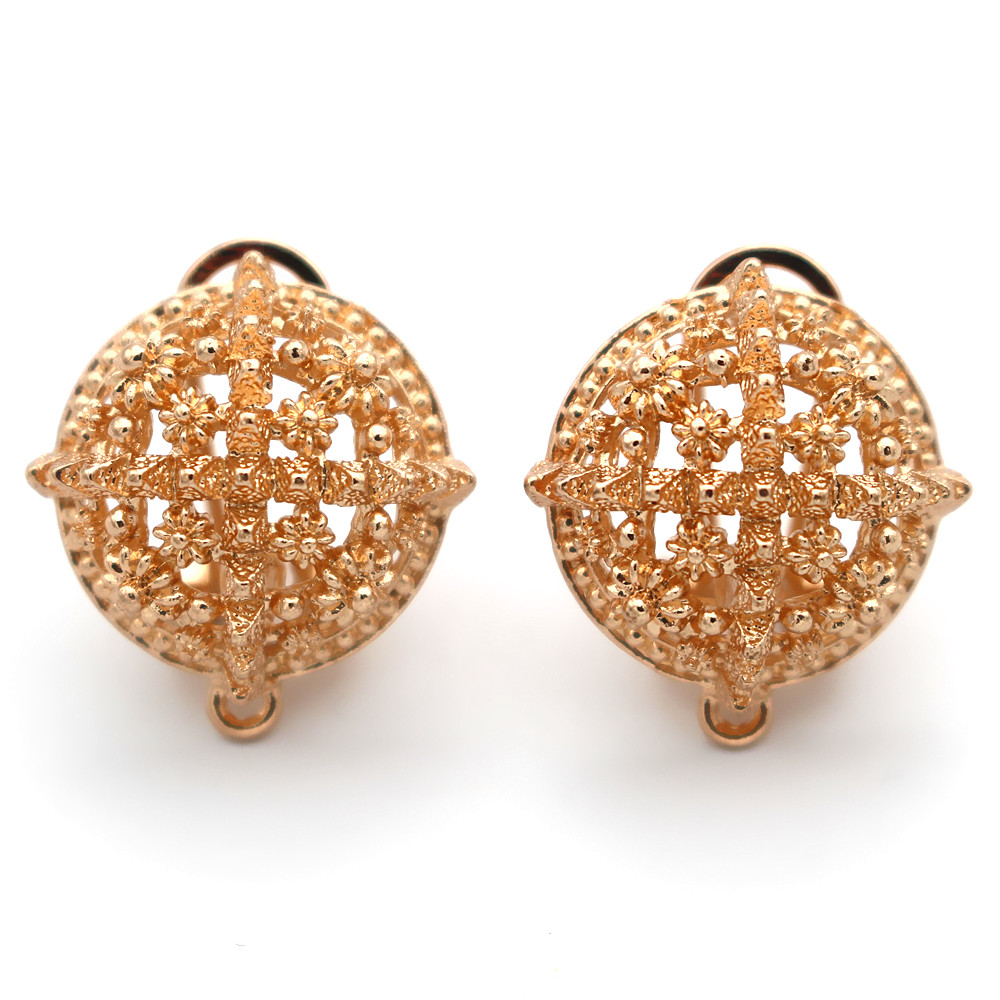 Jewelry Making Dubai - ต่างหูแบบแอฟริกัน 10 คู่ พร้อมห่วงแขวนแบบวงกลม ฐานวงกลม DIY