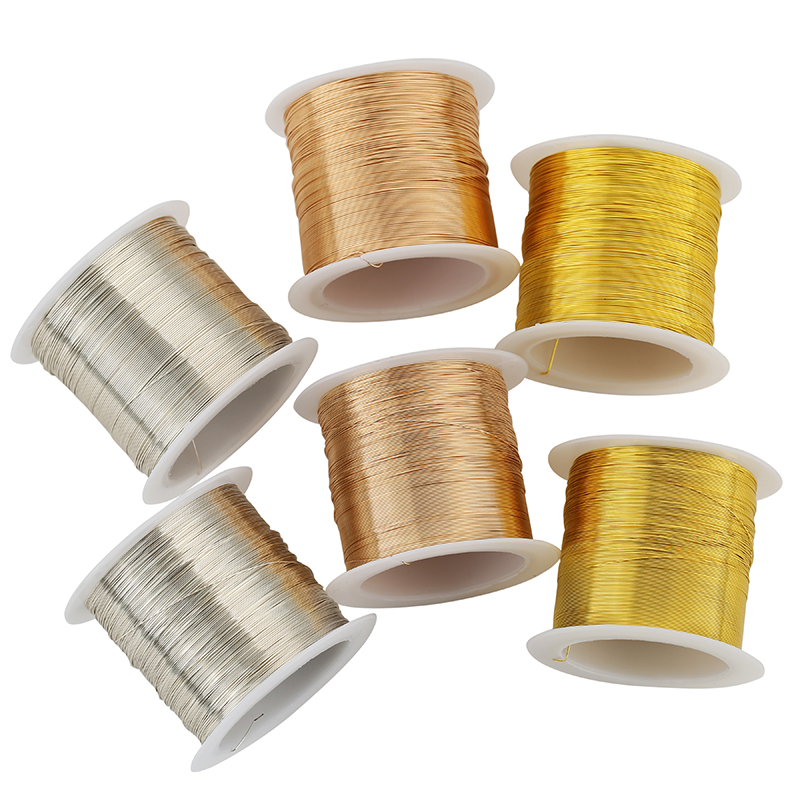 Jewelry Making Wire - สายทองแดงสแตนเลสสำหรับร้อยสร้อยข้อมือ ความยาว 100 เมตร ขนาด 0.3