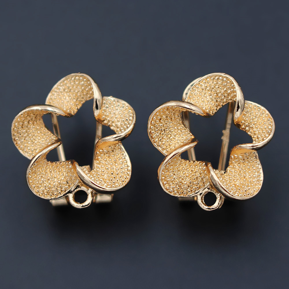 Jewelry Making Dubai - ต่างหูแบบห้อยลายดอกไม้ฟิลิกรี 10 คู่ พร้อมห่วงแขวน DIY สำหรับผู้หญิงแอฟริกัน
