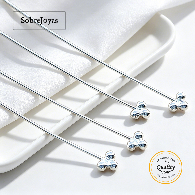 เข็มหัวบอล 3 หัว ทำจากเงินแท้  - Jewelry Making Head Pins บทวิจารณ์และราคา