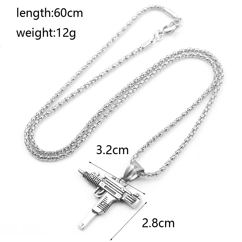 จี้สร้อยคอรูปปืนอูซี่สไตล์พังก - Jewelry Making Equipment บทวิจารณ์และราคา