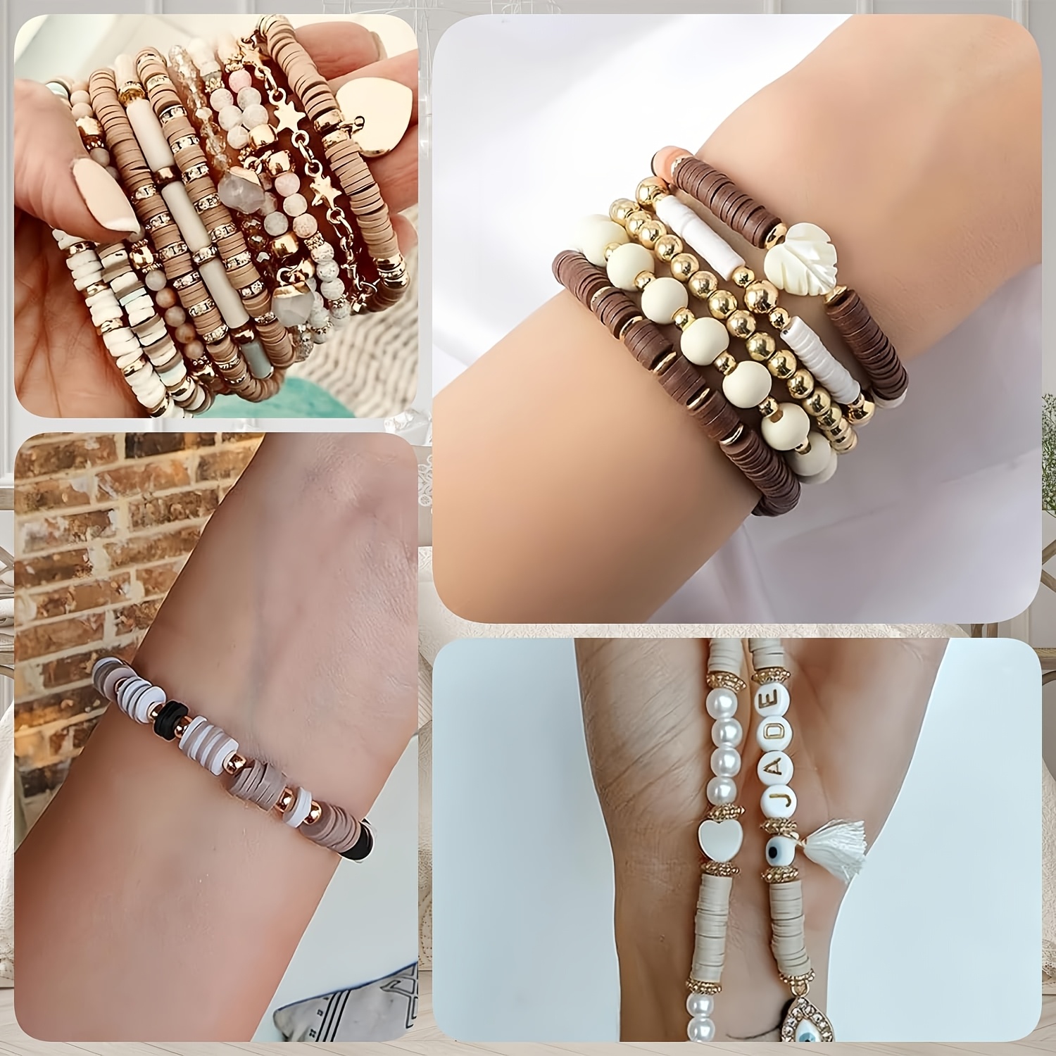 ชุดลูกปัดดินเหนียวสีชมพูและสีน - Jewelry Making Course บทวิจารณ์และราคา