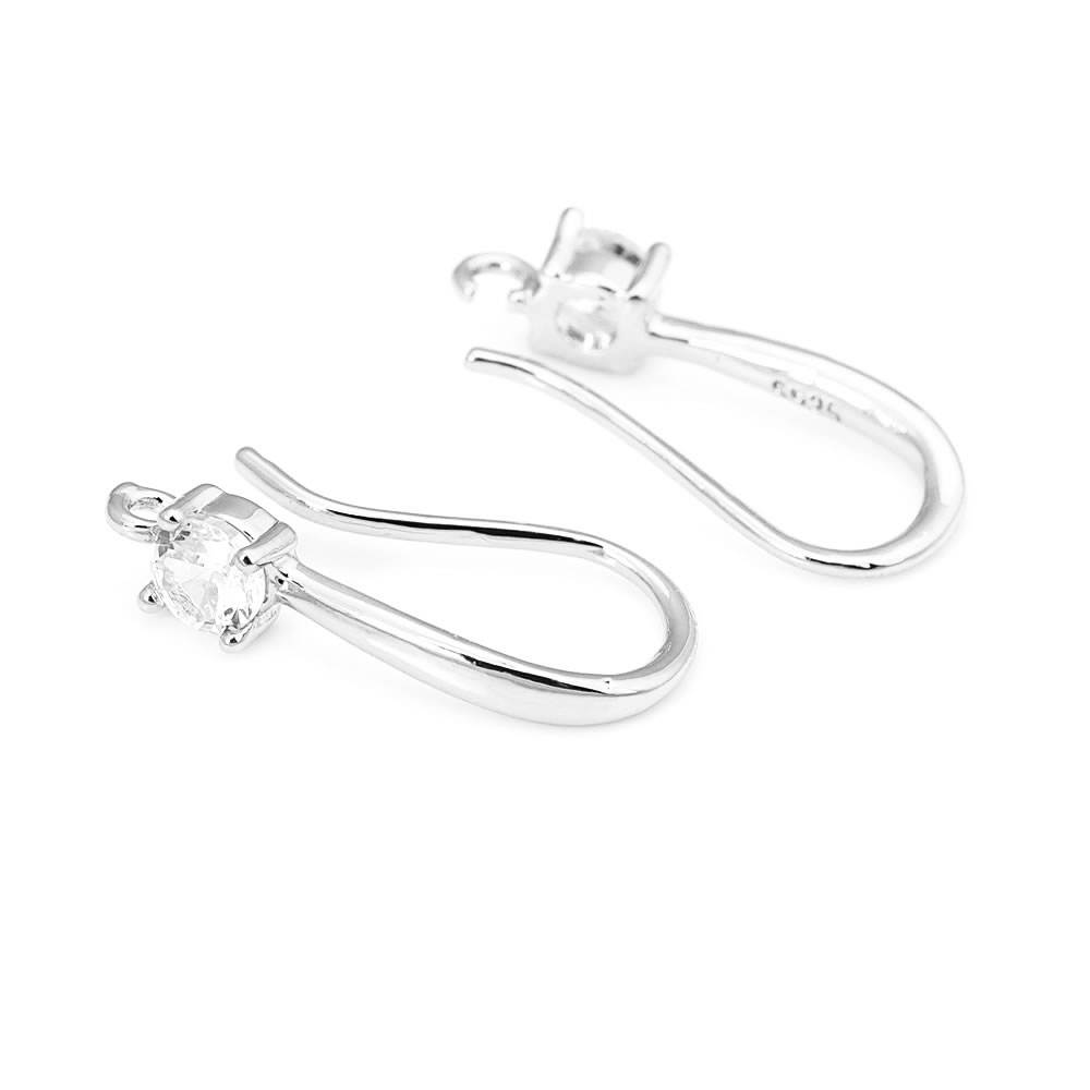 18K Gold สีทองเหลืองเพทายรอบต่ - Jewelry Making Earring Supplies บทวิจารณ์และราคา