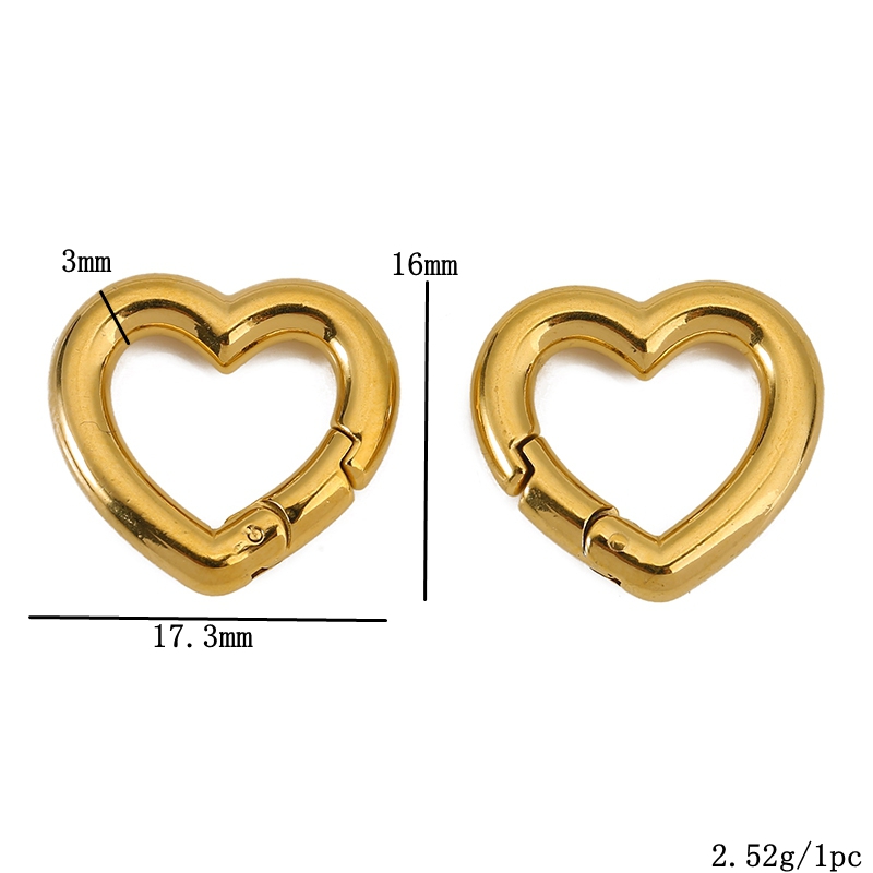 ตัวล็อกสแตนเลส 2 ชิ้น รูปหัวใจ - Jewelry Making Equipment บทวิจารณ์และราคา