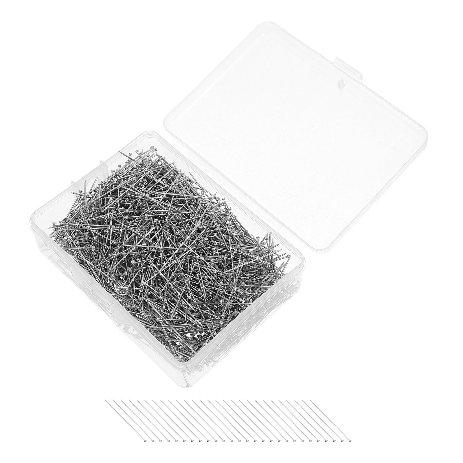 หมุดหัวแบนสแตนเลส 1600 ชิ้น สำ - Jewelry Making Head Pins บทวิจารณ์และราคา