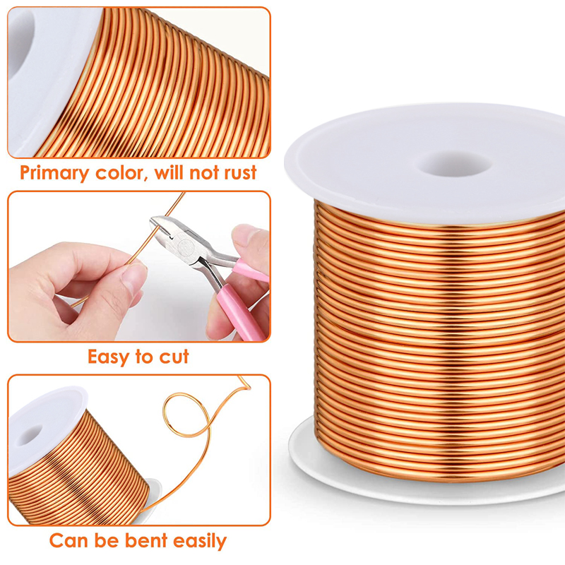 1-3 ม้วนทองแดงอ่อนสําหรับ Elec - Jewelry Making Wire บทวิจารณ์และราคา