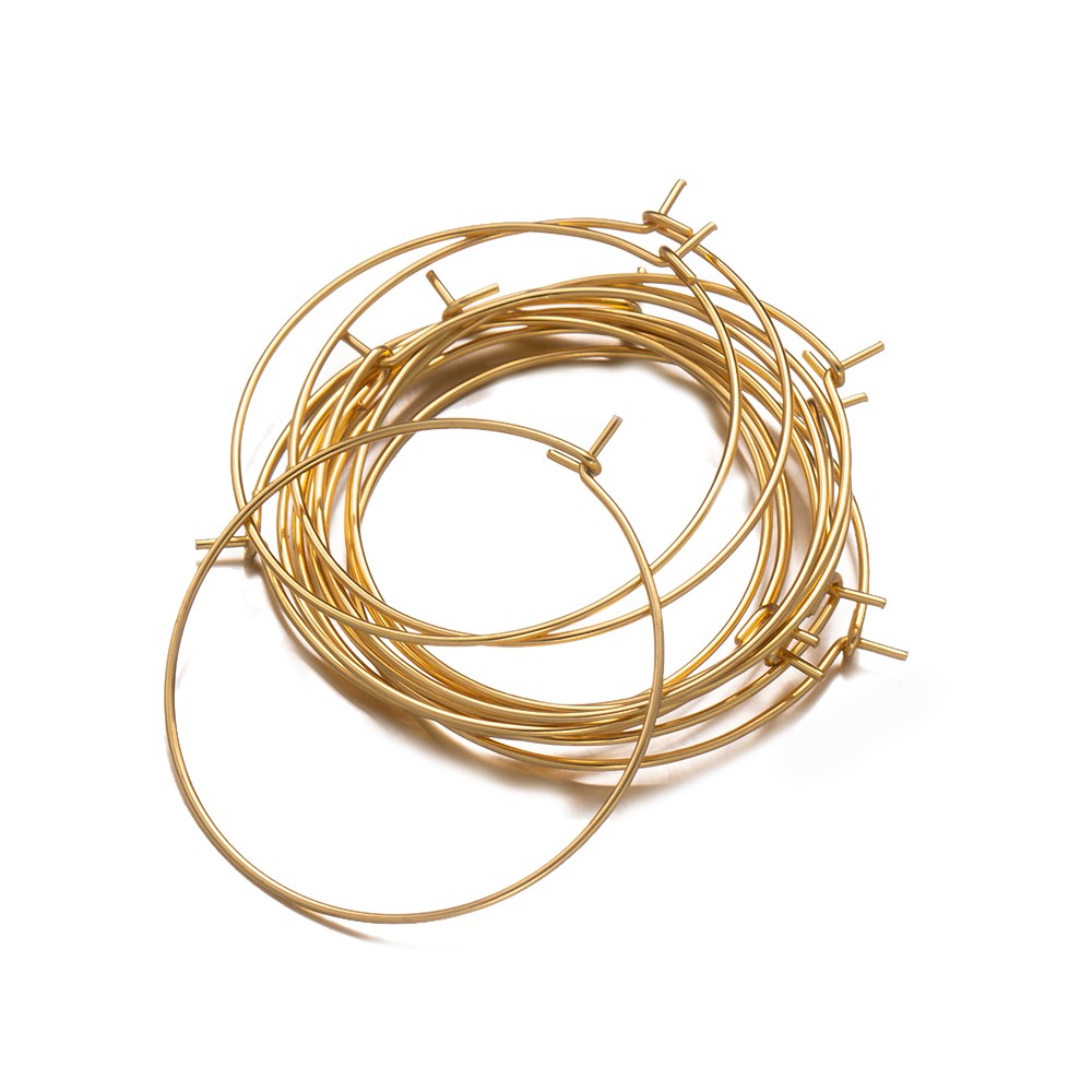 ต่างหูห่วงสแตนเลส 316 สีทอง/เง - Jewelry Making Wire บทวิจารณ์และราคา