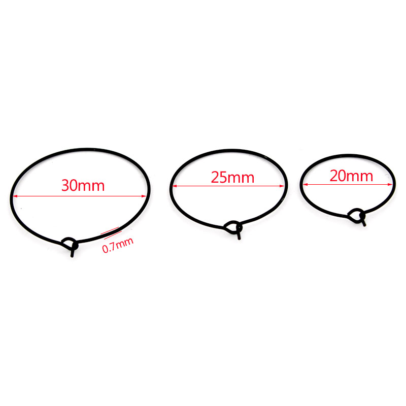 ต่างหูห่วงวงกลมสีดำสแตนเลสขนาด - Jewelry Making Earring Supplies บทวิจารณ์และราคา