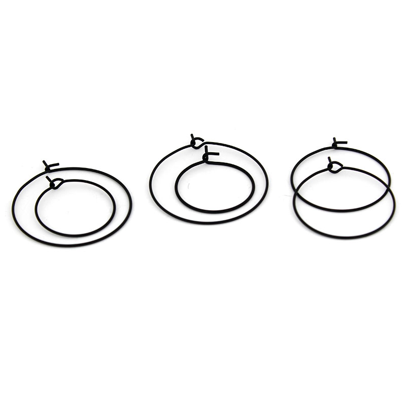 ต่างหูห่วงวงกลมสีดำสแตนเลสขนาด - Jewelry Making Earring Supplies บทวิจารณ์และราคา