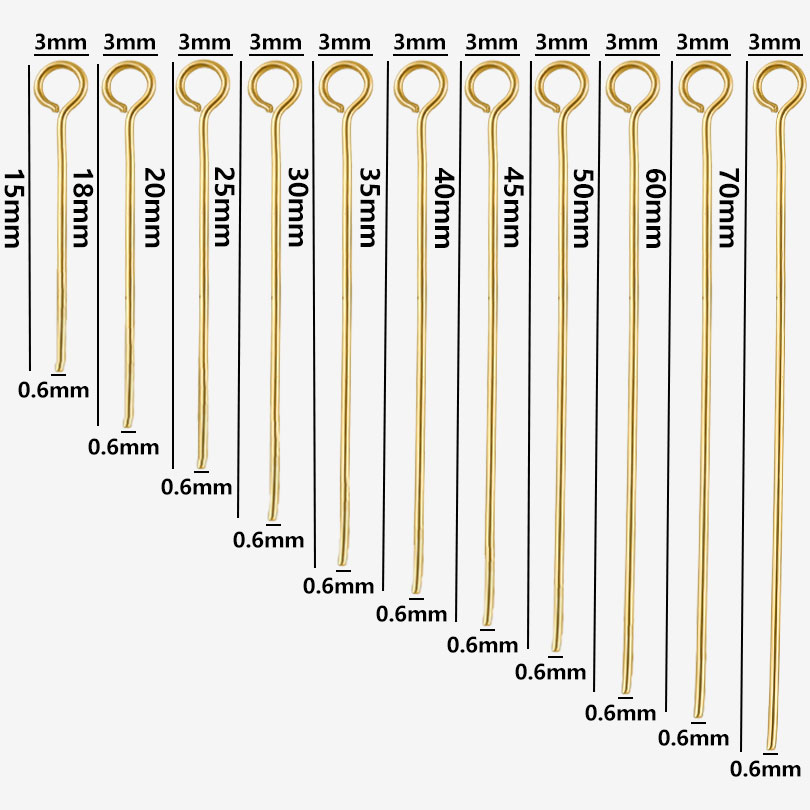 50 ชิ้น/ล็อต ห่วงคล้องสแตนเลส  - Jewelry Making Head Pins บทวิจารณ์และราคา