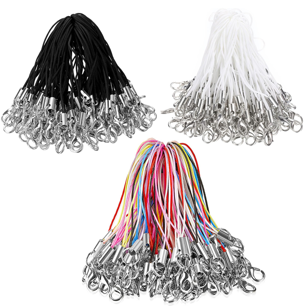 50/100Pcs สีดําสีขาว Charm สาย - Jewelry Making Equipment บทวิจารณ์และราคา