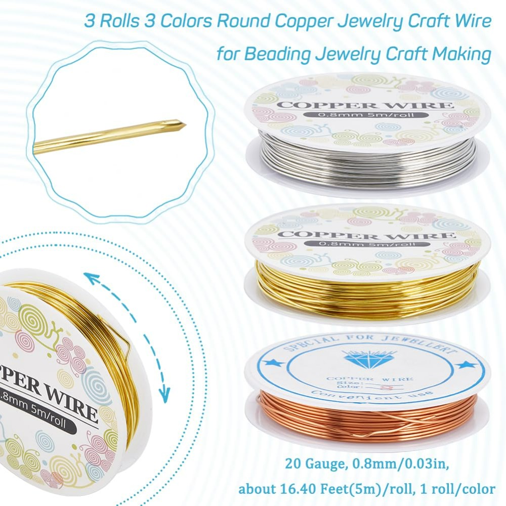 12.8M ทองแดงเครื่องประดับลวด 0 - Jewelry Making Course บทวิจารณ์และราคา