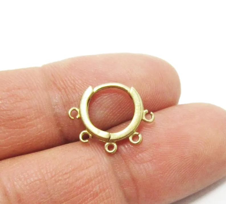 ห่วงหูทองเหลือง 10 ชิ้น, ต่างห - Jewelry Making Earring Supplies บทวิจารณ์และราคา