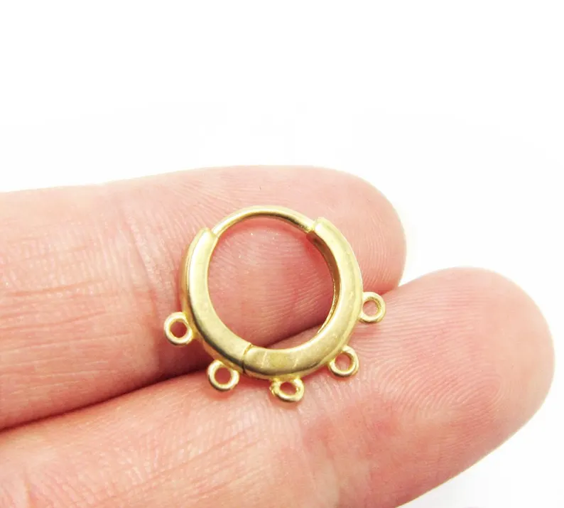 ห่วงหูทองเหลือง 10 ชิ้น, ต่างห - Jewelry Making Earring Supplies บทวิจารณ์และราคา