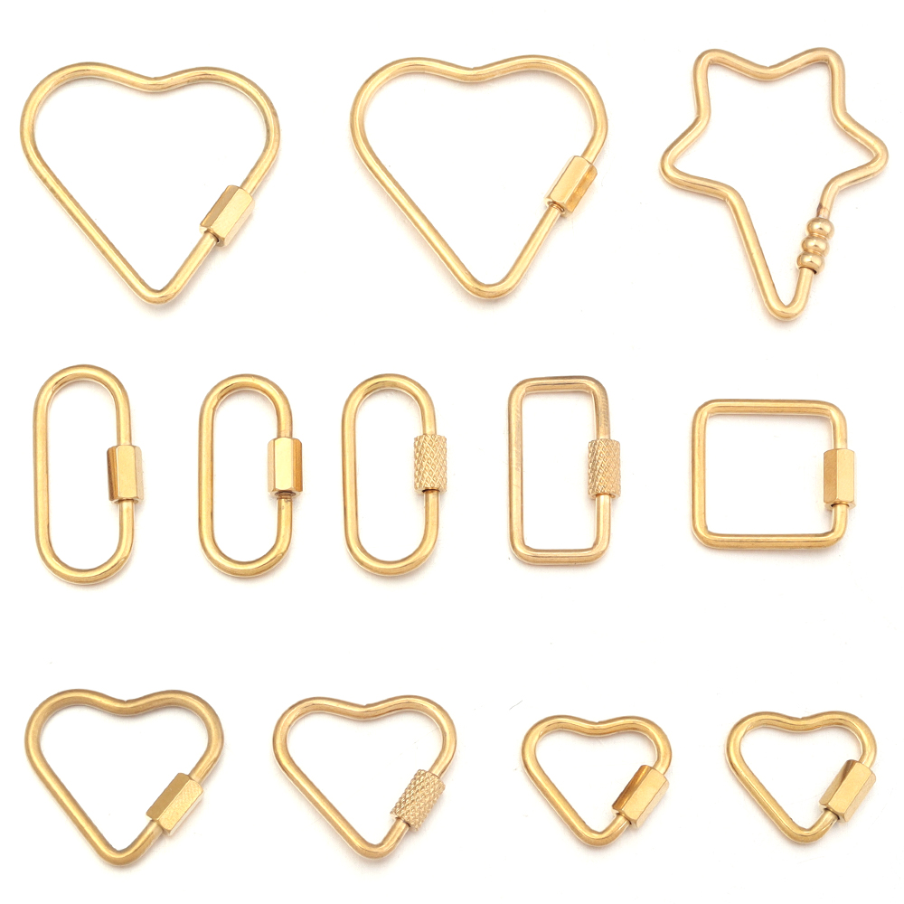 สแตนเลสสตีลทองคำสกรูหัวใจ Cara - Jewelry Making Supplies บทวิจารณ์และราคา