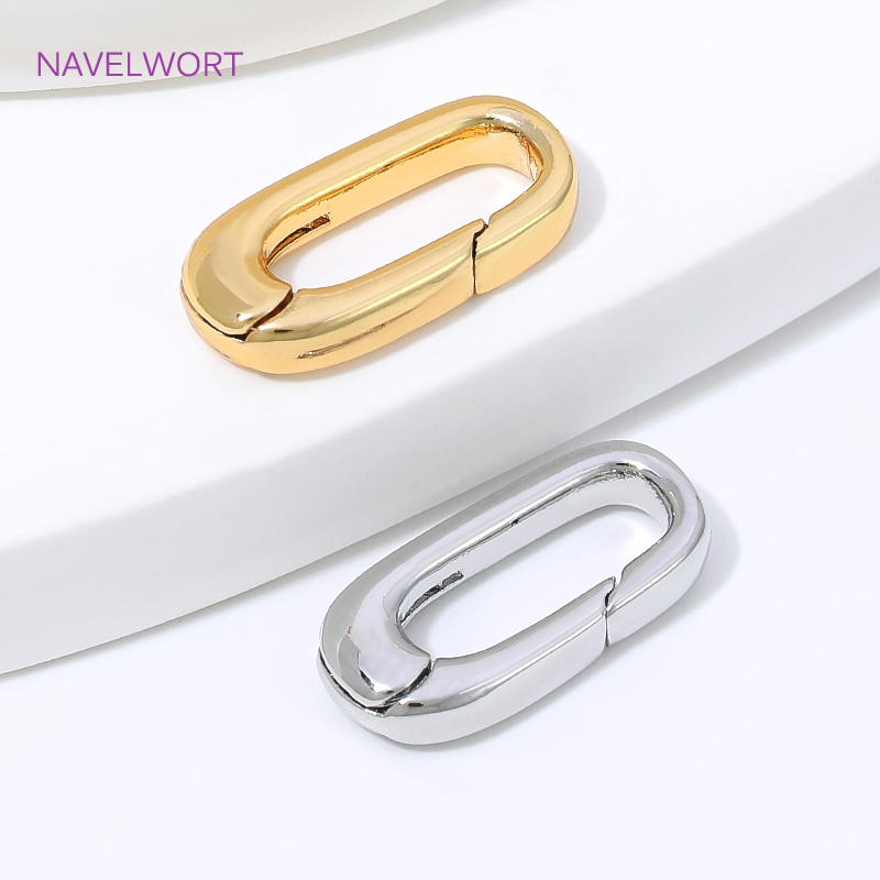 ตัวล็อคแบบสปริงรูปวงรีชุบทอง 1 - Jewelry Making Supplies บทวิจารณ์และราคา