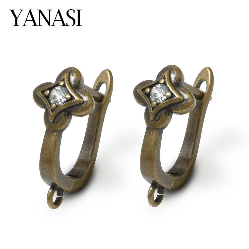 ใหม่ 1 คู่ต่างหูทองเหลืองโบราณ - Jewelry Making Earring Supplies บทวิจารณ์และราคา