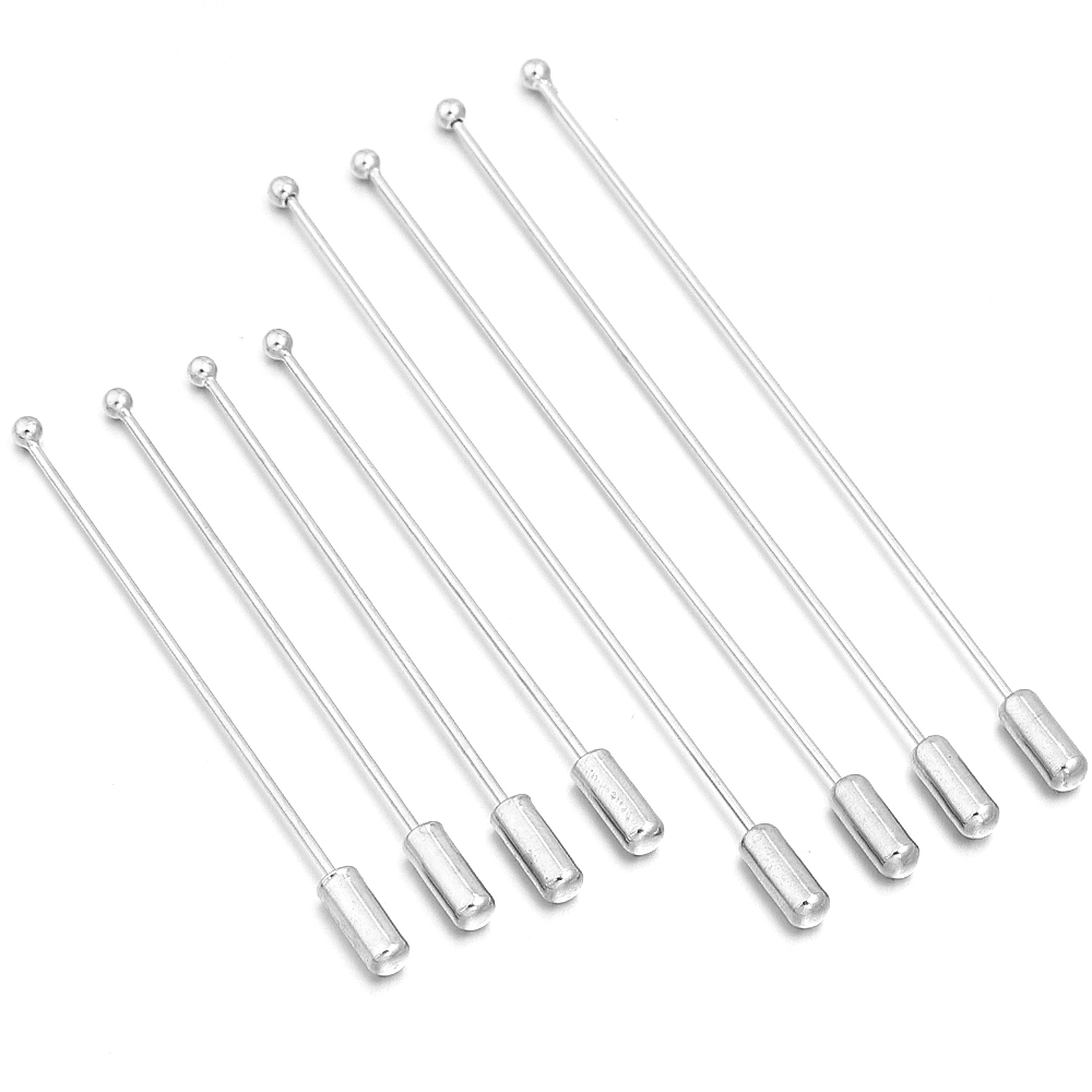 เข็มกลัดหัวทองแดงสีโรเดียม ขนา - Jewelry Making Head Pins บทวิจารณ์และราคา