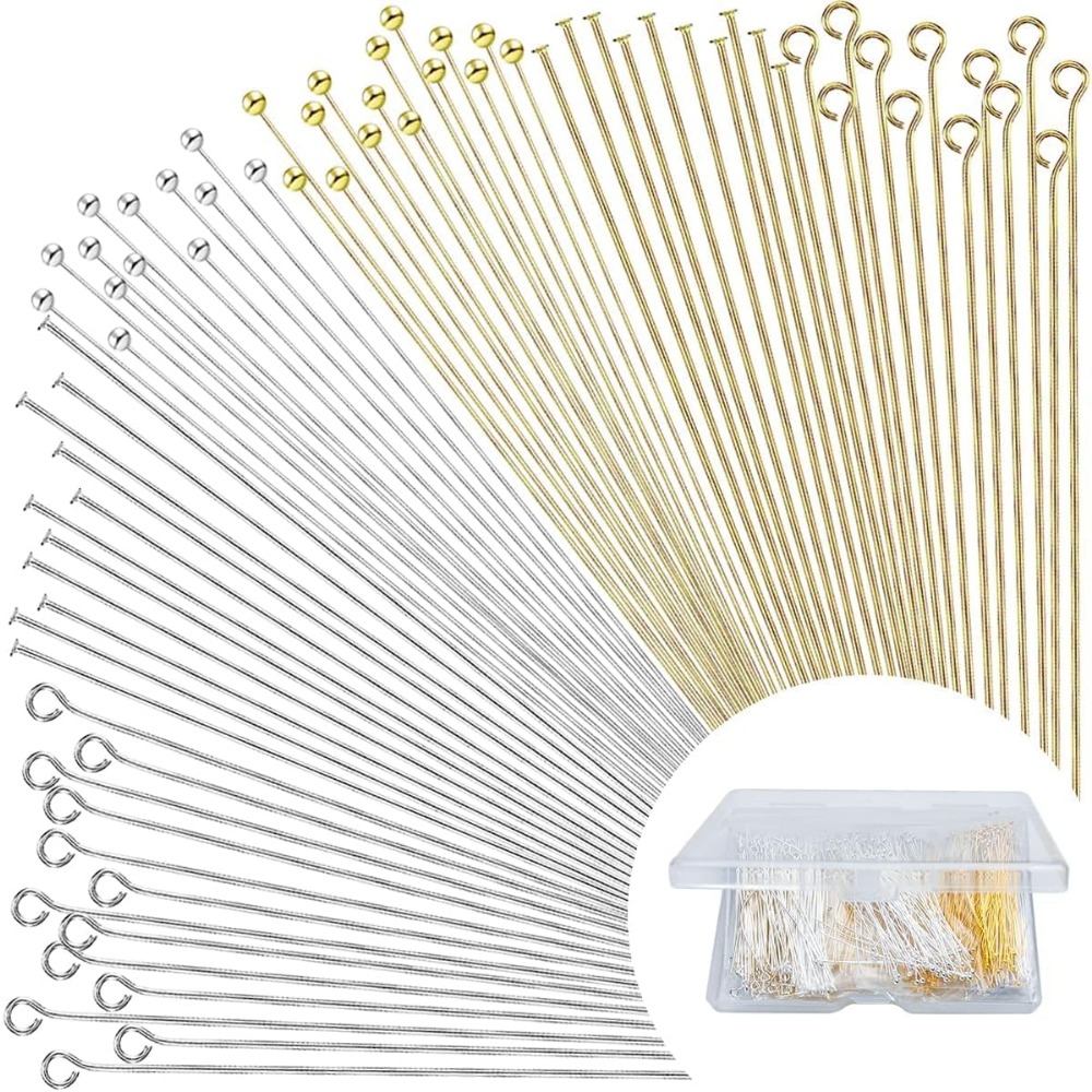 เข็มหมุดหัวแบน 600 ชิ้น สำหรับ - Jewelry Making Head Pins บทวิจารณ์และราคา