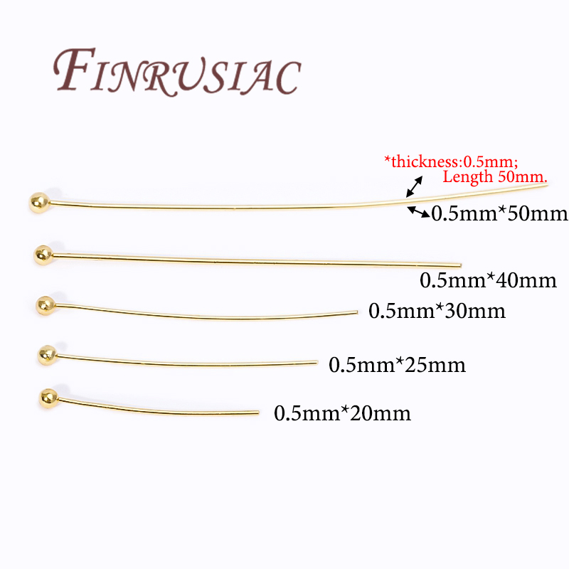 50 ชิ้น 20-50 มิลลิเมตร Gold P - Jewelry Making Head Pins บทวิจารณ์และราคา