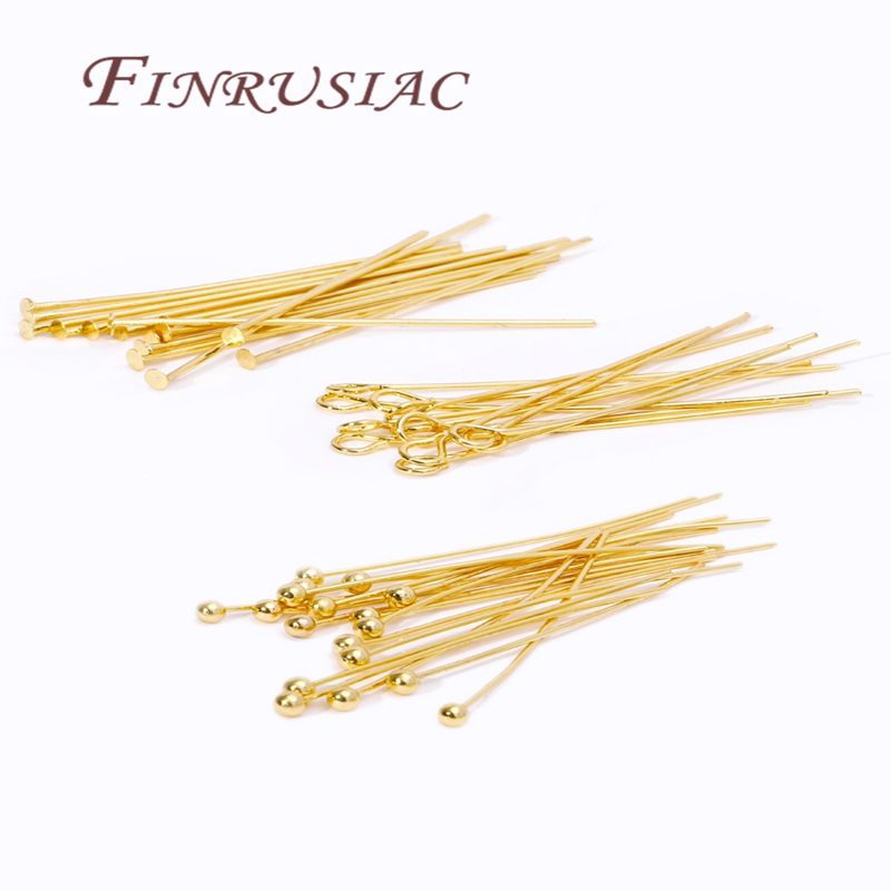 50 ชิ้น 20-50 มิลลิเมตร Gold P - Jewelry Making Head Pins บทวิจารณ์และราคา